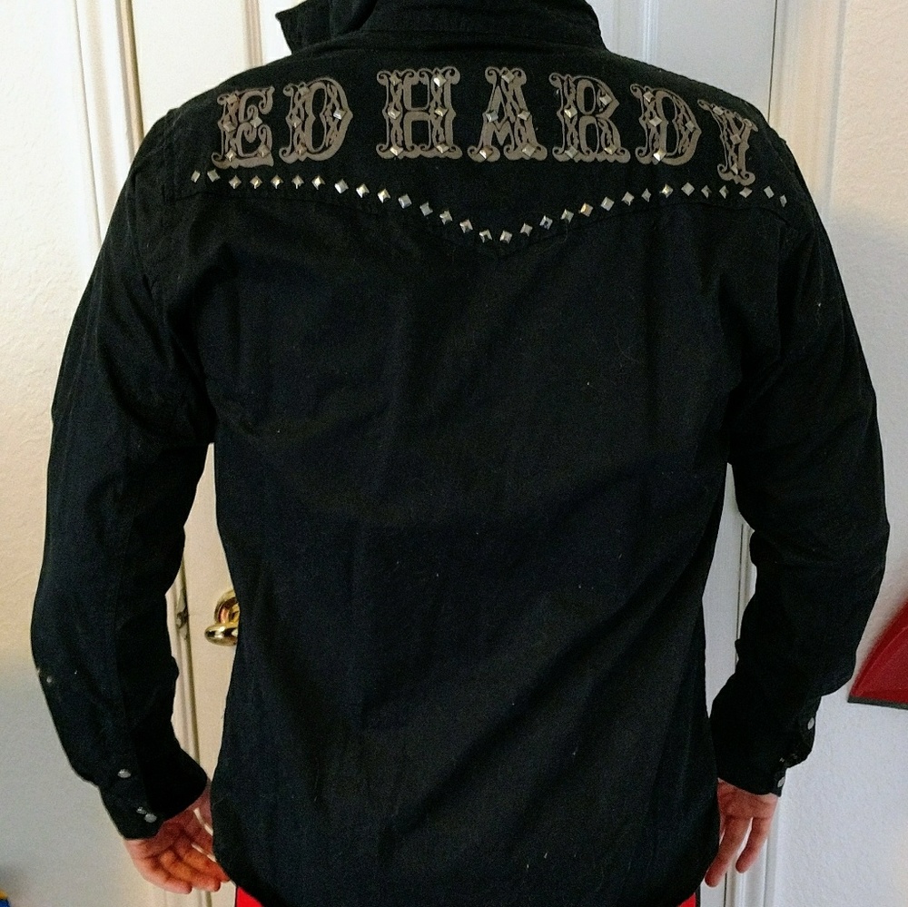 Ed Hardy pearl snap